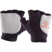 Palm/Side Fingerless Protection Gloves - Right, X-Small, Suede Palm, Slip-On Cuff Superchem Industries