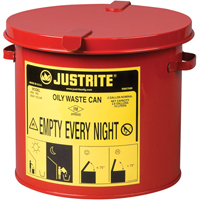 Oily Waste Cans, FM Approved/UL Listed, 2 US gal., Red Superchem Industries