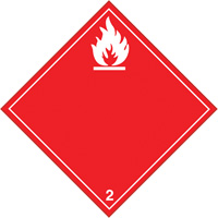 Plaque-&eacute;tiquette TMD pour gaz inflammables, Vinyle adh&eacute;sif Superchem Industries