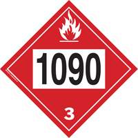 1090 Acetone Flammable Liquid TDG Placard, Plastic Superchem Industries