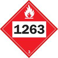 1263 Paint Flammable Liquid TDG Placard, Plastic Superchem Industries