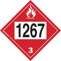 1267 Petroleum Crude Oil Flammable Liquid TDG Placard, Adhesive Vinyl Superchem Industries