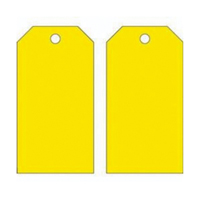 Blank Accident Prevention Tags, Metal, 3" W x 5-3/4" H Superchem Industries