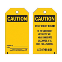 &eacute;tiquettes de pr&eacute;vention des accidents, Polyester, 3" la x 5-3/4" h, Anglais Superchem Industries