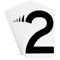 Quick-Align&reg; Individual Gothic Number and Letter Labels, 2, 4" H, Black Superchem Industries
