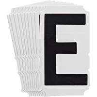 Quick-Align&reg; Individual Gothic Number and Letter Labels, E, 4" H, Black Superchem Industries