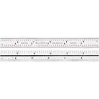 Junior Combination Squares, 6" L, 8/100" Graduations, Steel, Satin Superchem Industries