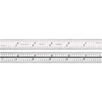 Junior Combination Squares, 6" L, Steel, Satin Superchem Industries