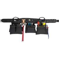 Professional Carpenter's Tool Belt, Polyester, Black Superchem Industries
