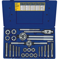 Hanson&reg; Fractional Tap & Hex Die Set, 25 Pieces Superchem Industries