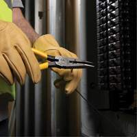 Long-Nose Pliers, HD Side Cutters/Skinning Holes, 8-7/16" L Superchem Industries