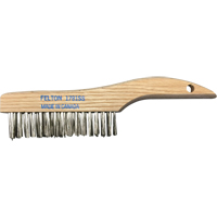 Shoe Handle Scratch Brushes, Stainless Steel, 4 x 16 Wire Rows, 10" Long Superchem Industries