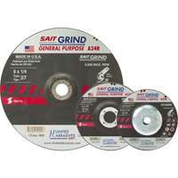 A24R Long Life Grinding Wheel, 9" x 1/4", 7/8" Arbor, Aluminum Oxide, Type 27 Superchem Industries