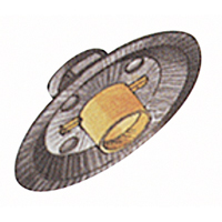 A24N Fast Grinding Wheel, 6" x 1/4", 7/8" Arbor, Aluminum Oxide, Type 27 Superchem Industries