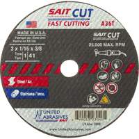 Cut-Off Wheel (A36T), 14" x 0.035", 3/8" Arbor, Type 1, Aluminum Oxide, 19000 RPM Superchem Industries