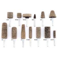 Meules r&eacute;sinoides mont&eacute;es sur tige A36Q, A11, Oxyde d'aluminium, 11/16" dia., 2" lo, 36 Grain Superchem Industries