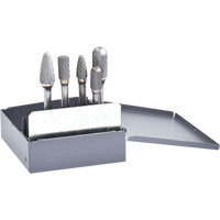 Jeu de fraises en carbure &agrave; double coupe, 5 morceaux Superchem Industries