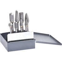 Jeu de fraises en carbure &agrave; double coupe, 8 morceaux Superchem Industries