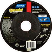 Gemini&reg; Flexible Mini Disc Depressed Centre Wheel, 4-1/2" x 1/8", 7/8" Arbor, Aluminum Oxide, Type 27 Superchem Industries