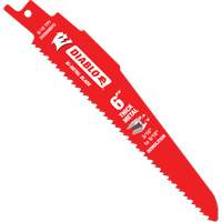 Reciprocating Blade for Thick Metal/Demolition, Bi-Metal, 8-10 TPI, 6" L Superchem Industries