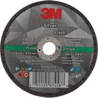 Meule &agrave; tronçonner Silver, 3" x 0,04", Arbre de 3/8"-24, Type 1, C&eacute;ramique, 25645 Tr/min Superchem Industries