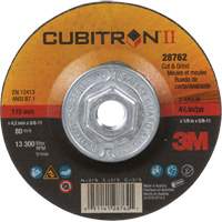 Cubitron II Quick Change Cut & Grind Wheel, 4-1/2" x 1/8", 5/8"-11 Arbor, Type 27, Ceramic Superchem Industries
