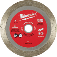 Tile Blade, 3" x 3/8" Arbor, Diamond, 20000 RPM Superchem Industries