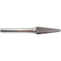 Taper Shape Carbide Shipyard Bur, 3/8" Dia., 1/4" Shank, 1-1/16" Depth of Cut Superchem Industries
