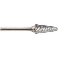 Taper Shape Carbide Shipyard Bur, SL-5, 5/8" Dia., 1/4" Shank, 1-3/16" Depth of Cut Superchem Industries