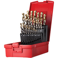 Jobber Length Drill Bit Set, 25 Pieces, High Speed Steel Superchem Industries