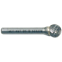 Jet-Kut&reg; Ball Shape Bur, 1/4" Dia., 1/4" Shank, 7/32" Depth of Cut Superchem Industries