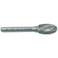 Oval Burr, 1/4" Dia., 1/4" Shank, 3/8" Depth of Cut Superchem Industries