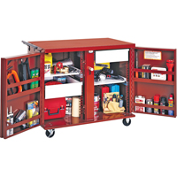Rolling Work Bench, 43-7/8" W x 38-1/2" H x 26-7/8" D, 21.7 Cubic Feet Capacity Superchem Industries