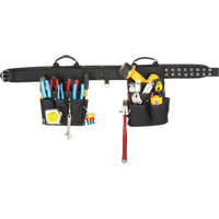 20 Pocket Tool Belt Combo, Polyester, Black Superchem Industries