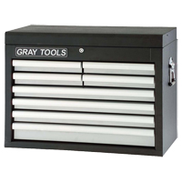 Top Chest - 8 Drawers, 26" W, 8 Drawers, Black Superchem Industries