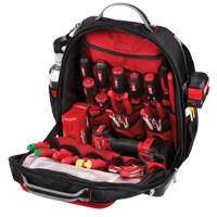 Ultimate Jobsite Backpack, 20" L x 17" W, Black, Ballistic Superchem Industries