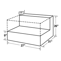 Steel Fuel Transfer Tank, Steel, 48 gal. Capacity, White Superchem Industries