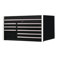 RX Series Tool Chest, 41" W, 8 Drawers, Black Superchem Industries