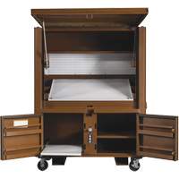 Field Office Jobsite Box, 33" W x 63" D x 80" H, Steel, Red Superchem Industries