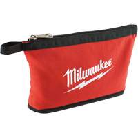 Zipper Pouch, Canvas, 1 Pockets, Black/Red Superchem Industries