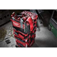 Packout Tool Bag, Ballistic Nylon, 8 Pockets, Black/Red Superchem Industries
