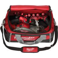 Packout Tool Bag, Ballistic Nylon, 8 Pockets, Black/Red Superchem Industries