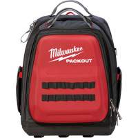 Packout Backpack, 15-3/4" L x 11-4/5" W, Black/Red, Ballistic Superchem Industries