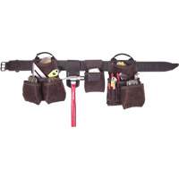Deluxe Contractor's Tool Belt, Leather, Tan Superchem Industries