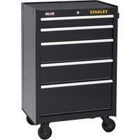 Armoire &agrave; outils roulante de s&eacute;rie 300, 5 tiroirs, 26-1/2" la x 18" p x 40-1/2" h, Noir Superchem Industries