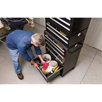 Armoire &agrave; outils moyenne de s&eacute;rie 300, 26" la, 2 tiroirs, Noir Superchem Industries