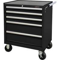 Chariot &agrave; outils industriel, 5 tiroirs, 27" la x 18-3/4" p x 31-1/2" h, Noir Superchem Industries