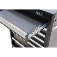 Industrial Tool Cart, 7 Drawers, 27" W x 18-3/4" D x 39" H, Black Superchem Industries