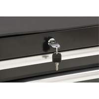 Industrial Tool Cart, 7 Drawers, 27" W x 18-3/4" D x 39" H, Black Superchem Industries