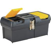 Coffre &agrave; outils avec plateau de s&eacute;rie 2000, 16" la x 7-1/10" p x 8-1/10" h, Noir/Jaune Superchem Industries